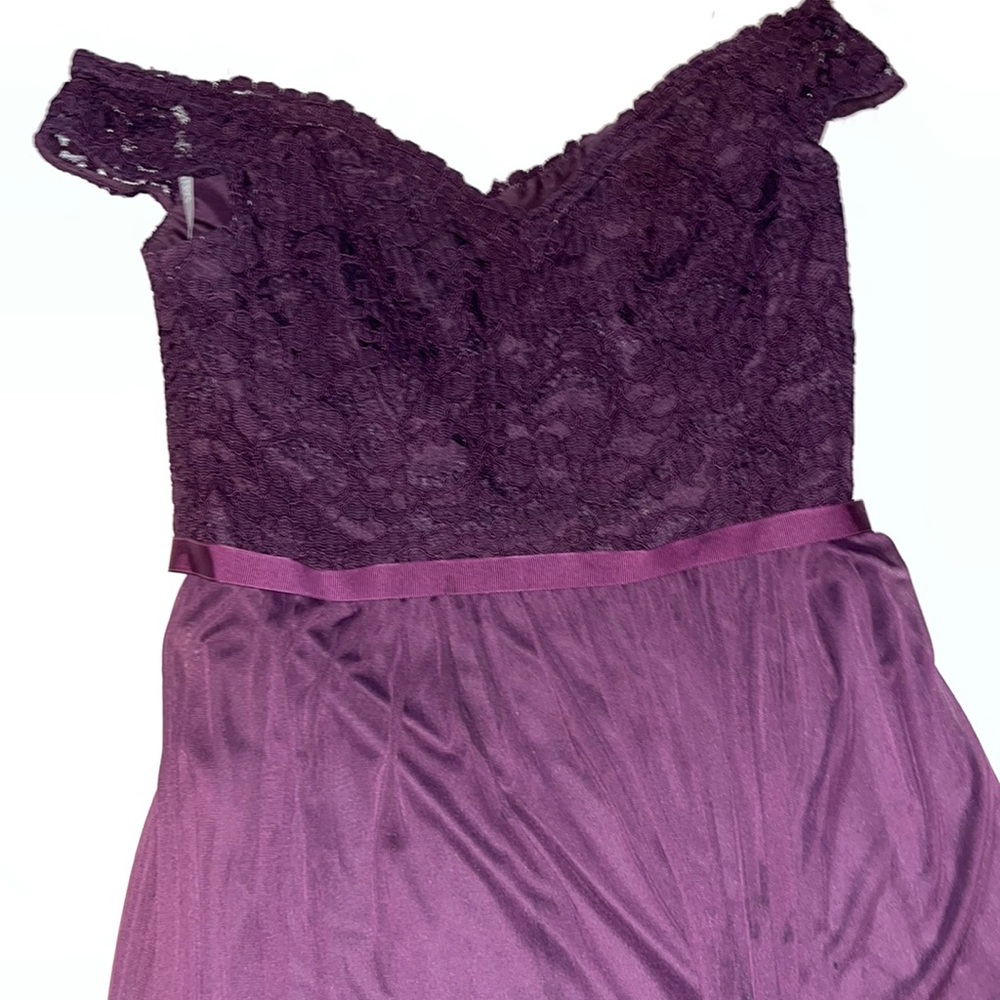 Purple Bridesmaid dress could be worn as prom dress